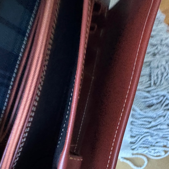 Vintage Ralph Lauren Plaid Leather Trim Shoulder Bag - Picture 9 of 15